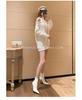 2024 New Spring and Autumn Fashion Women's High Heels Solid Color Pointed Toe Stiletto Heel Side Zipper White Short Boots White