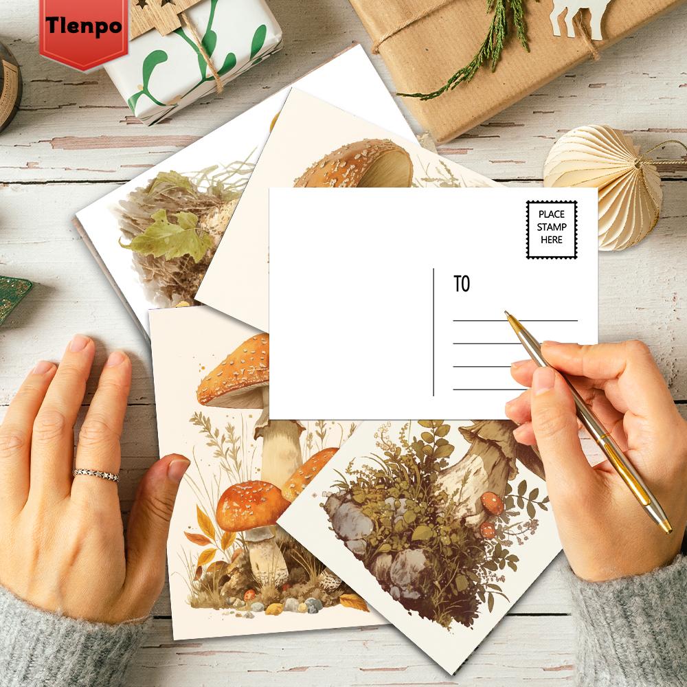 32 шт., винтажные открытки с грибами, растительное искусство, поздравительные открытки, открытки для DIY, украшения, коллекционные и для подарка