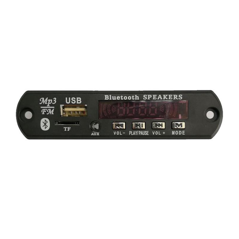 Беспроводная Bluetooth 5.0 9В-12В плата декодера Mp3 Wma Автомобильное аудио USB TF FM радио модуль Цветной экран MP3-плеер с пультом дистанционного управления