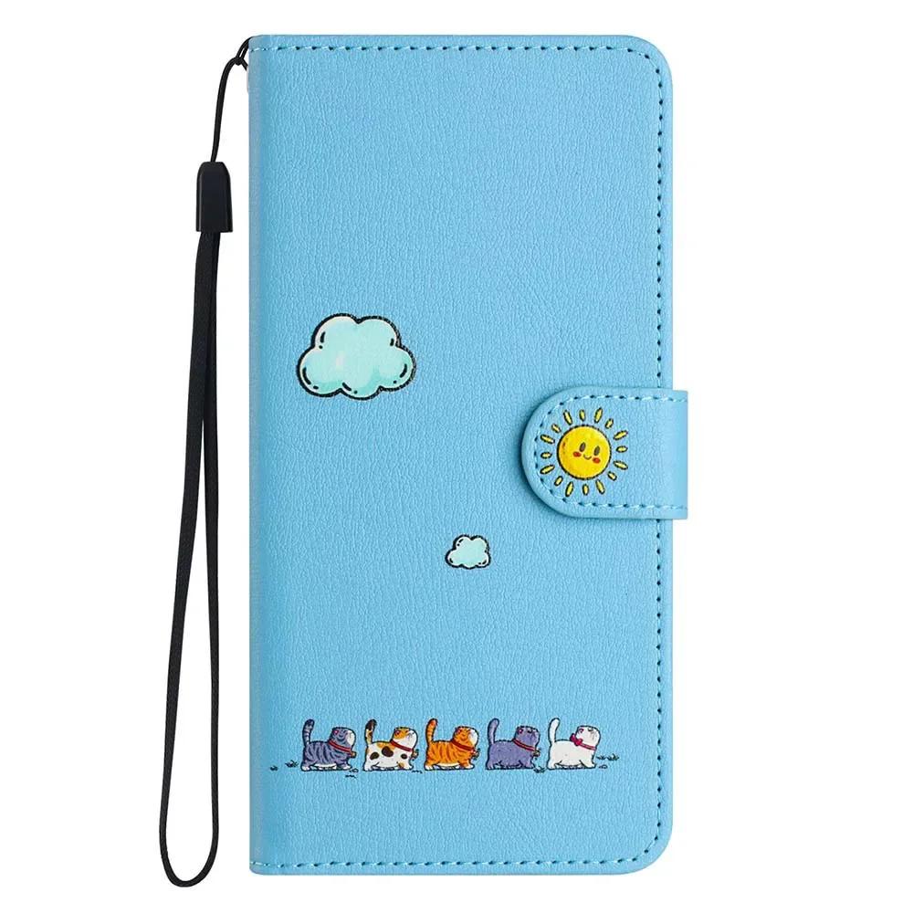 Чехол-книжка с рисунком для Xiaomi 13T Poco X7 X6 M6 M7 Pro Redmi Note 14 13 Pro Plus 13C Turbo 4 K60 Ultra K70E