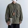Qiaoyishan Outdoors Commute Solid Color Workwear Large Pocket Shirt Casual All-Matching Men's Autumn Shirt Coat Fashion