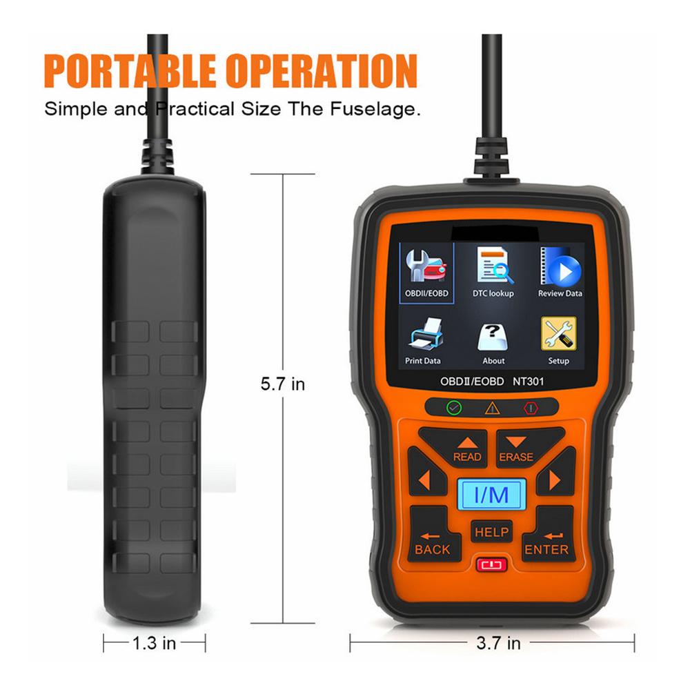 NT301 OBD2 Сканер Профессиональный Чтение Удаление Кодов ODB 2 Automotivo Сканер Автомобильный Диагностический Инструмент с Полной Функцией OBD
