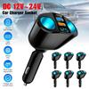 66W Fast Car Charger 12V-24V Socket Splitter Dual USB Type-C Car Charging Digital Display For Mobile Phone DVR Fast Charging