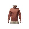 Jordan Logo Print Fleece-Lined Loose Fit Crewneck Sweatshirt Men Tops Orange FJ7777-810