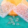 50/100Pieces Ball-shape Push Pins I-shape Map Pins Clear Pushpins for Cork Board Clear Sewing Pins for Fabric Sewing