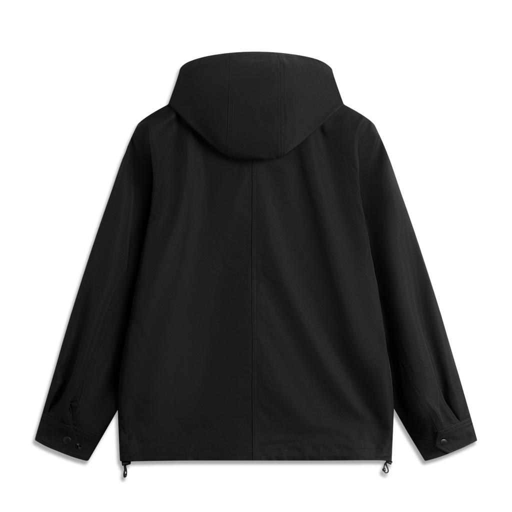 Li Ning Sports Lifestyle Series Letter однотонная с капюшоном на молнии универсальная ветровка с длинным рукавом для велоспорта фитнеса скалолазания AFDUB41-5