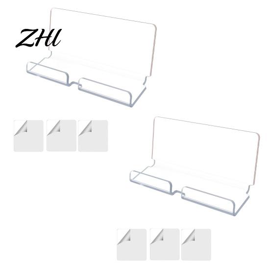 Office Charging Organizer Acrylic Tablet Wall Mount Holder, Universal Mounted Smartphone Stand, Space Saving Cable And Hole for Living Room Dock