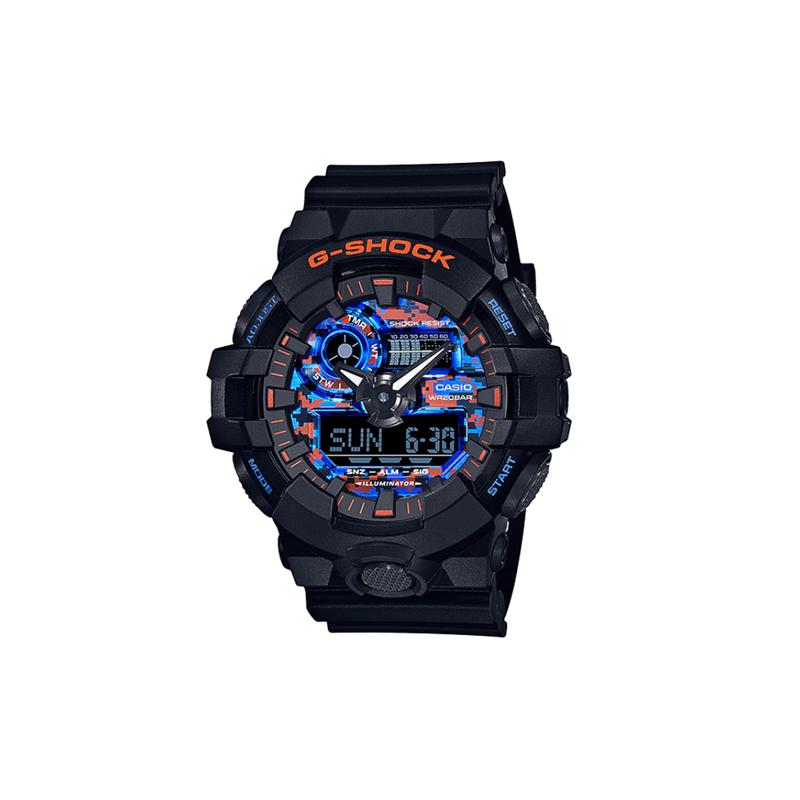 Casio CASIO G-SHOCK Серия City Battle, ночная битва, неоновый модный уличный камуфляж, кварцевый механизм, полимерный ремешок, японские и GA-700CT-1APR