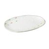 Овальная средняя тарелка Сервировочная тарелка Покрытая снегом [19×14×1.5см]