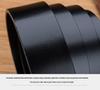 Men's Extra Large Genuine Leather Belt with Black Automatic Buckle - Simple Business Style