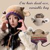 Deer Storage Hat - Festive Festival Antler Hat & Handbag, Windproof Foldable