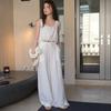 Johnature Summer Korean Resort Striped Loose Loose Pants Casual Wide-leg Breathable Full Length Trousers Women