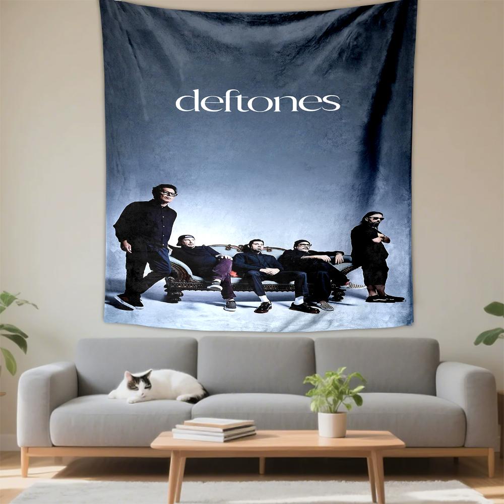 Tapestry Deftones Band Modern Photo Blue Couch Metal Poster Wall Art for Living Room