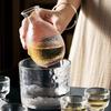 CLITON Japanese Hammered Glass Sake & Wine Serving Set