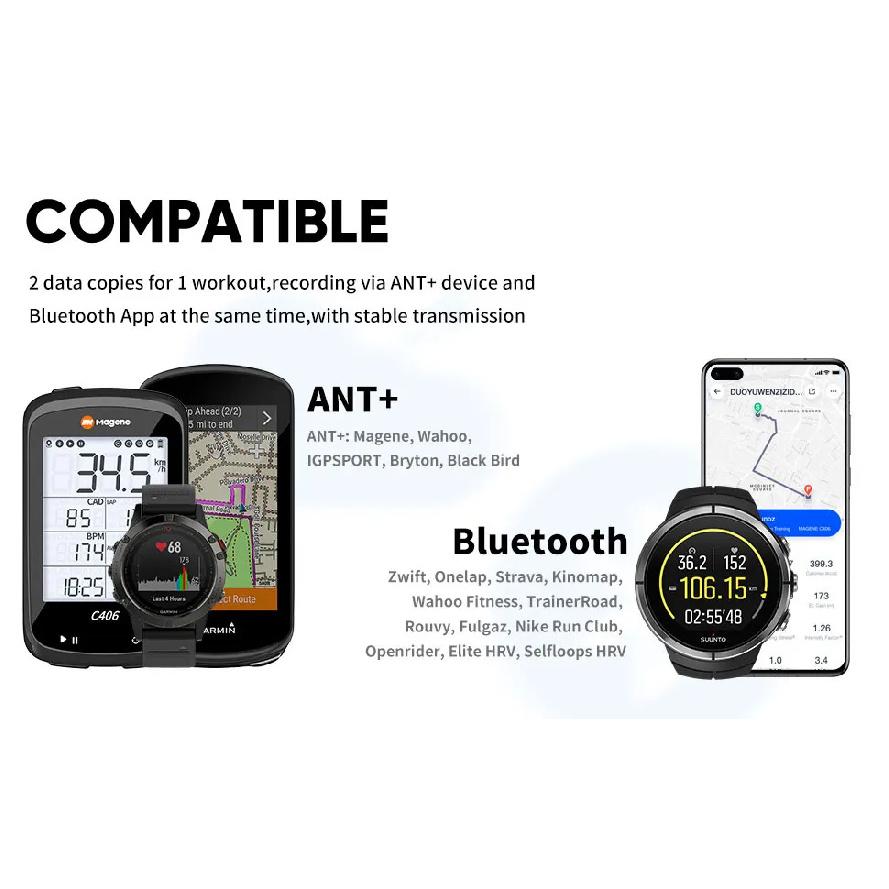 Magene H303 Датчик сердечного ритма Bluetooth ANT Обновление H64 Монитор ЧСС С Нагрудным Ремнем Двухрежимный Компьютер Велосипедный Спортивный Ремешок Пояс