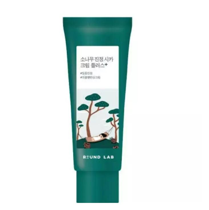 ROUND LAB Крем с центеллой и сосной Cica Calming Cream Plus 60 мл – Интенсивное успокаивающее средство и уход для восстановления барьера