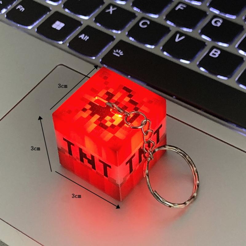 Тема игры Mc Окружающий Светодиодный фонарик-брелок, Перезаряжаемый через USB, Мини-фонарик, Брелок, Подвеска для рюкзака, Детские подарки, Светодиодный ночник