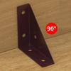 4Pcs Right Angle Bracket Cold Rolled Steel Corner Braces 90 Degree Steel Reinforcement Brackets Rust-Resistant Furniture Connectors