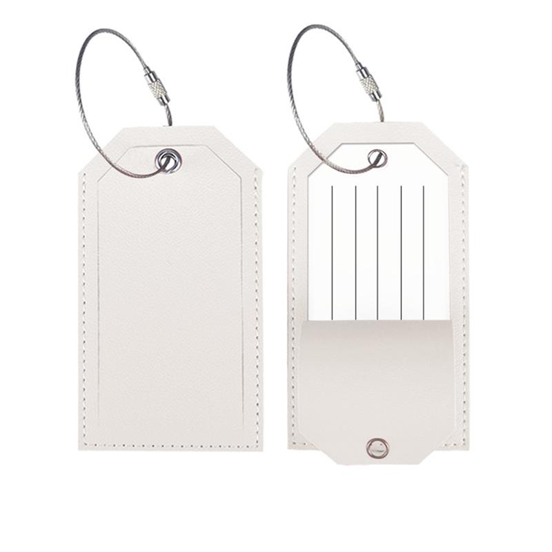 PU Leather Luggage Tag Suitcase Identifier Label Bag Tags for Boarding Bag Tag Travel Accessories