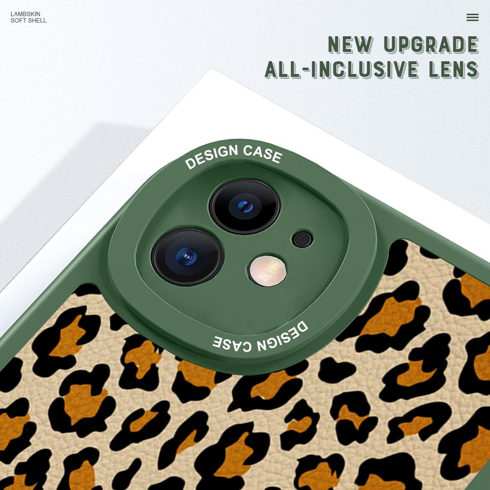 Slim Fashion Popular Tide Leopard Grain Leather Back Casing PU Leather Cover Phone Case for OPPO Reno Realme OnePlus