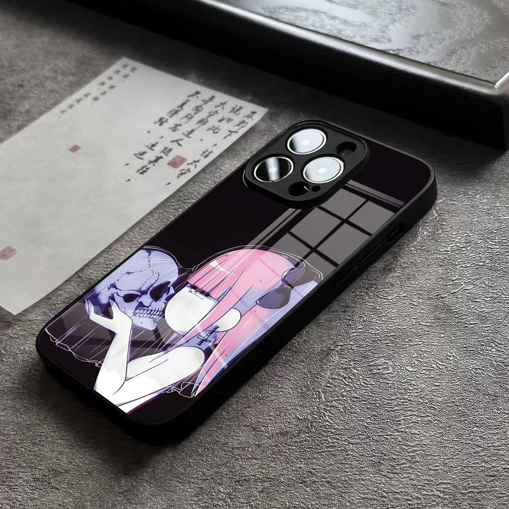 M-Menhera Chan Комикс Чехол для телефона Для iPhone 16 Pro Max 15 Plus 14 Pro 12 11 13 Mini X XR XS Max 8 7 Plus SE Стеклянная крышка
