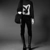 Saint Laurent Ysl Shaggy Large Capacity Velvet Wool Leather Crossbody Shoulder Bag Men bags Black 713862-GAABO-1000
