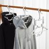 2Pcs Rotatable Folding Hoodie Hanger Plastic Clothes Hangers High-neck Sweater Hanger  Travel