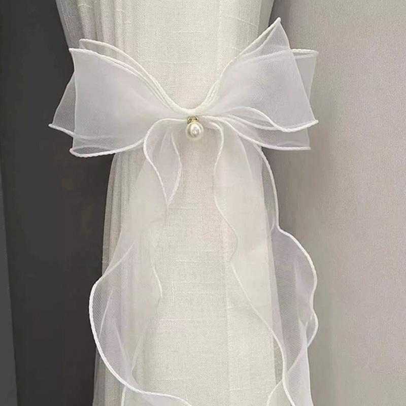 INS Подхваты для штор с бантом Оконные шторы Веревка для связывания Белые ремни для оконных штор Украшения для сумок Декор для штор Аксессуары