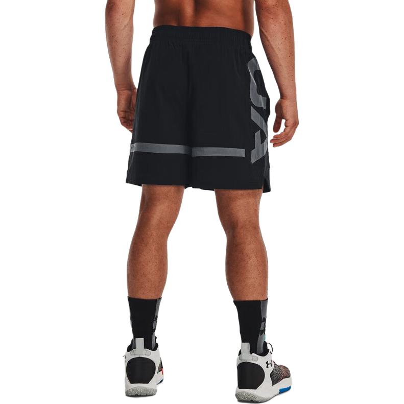 Under Armour Шорты для баскетбола с полосатой отделкой, мужские, черные 1377309-001