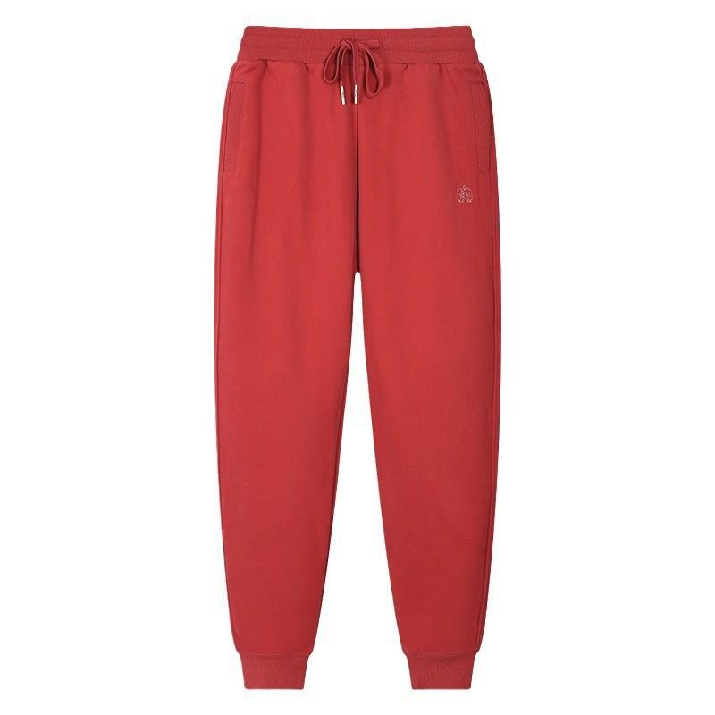 2025 Стильные Простые Девятиточечные Брюки С Флисовой Подкладкой Свободного Кроя для Миниатюрных Женщин