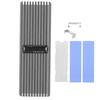 Solid State Hard Drive Heat Sink Thermal Pad SSD All Aluminum Cooling Parts 2280 M2Gray