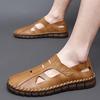 Men Hiking Sandals Summer Outdoor Summer Brown Wide Palm Black Beach Shoes Plus Size Closed Toe Plus Size