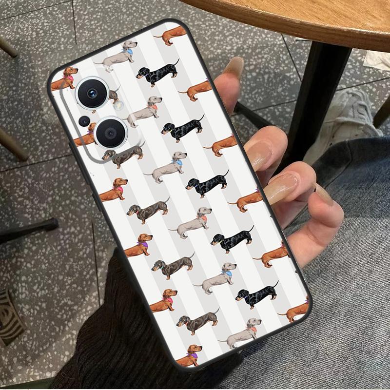 Милый такса Собака Горячий Для OPPO Reno 14F 13F 12F 11F 10 11 12 13 14 Pro 7 8 Lite 8T OPPO Find X5 X6 X8 X9 Pro Чехол