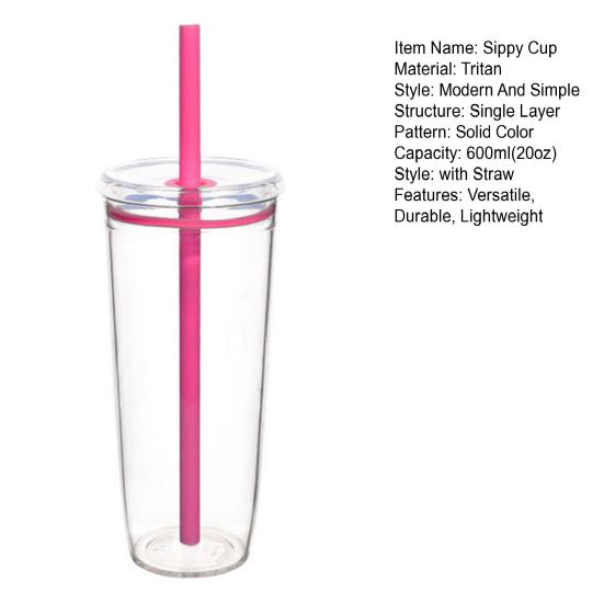 Портальный стакан с трубочкой 20 унций, красочный тритановый тамблер для кофе со льдом, сока, чая, молока, можно мыть в посудомоечной машине, посуда для напитков, подарок для подростков