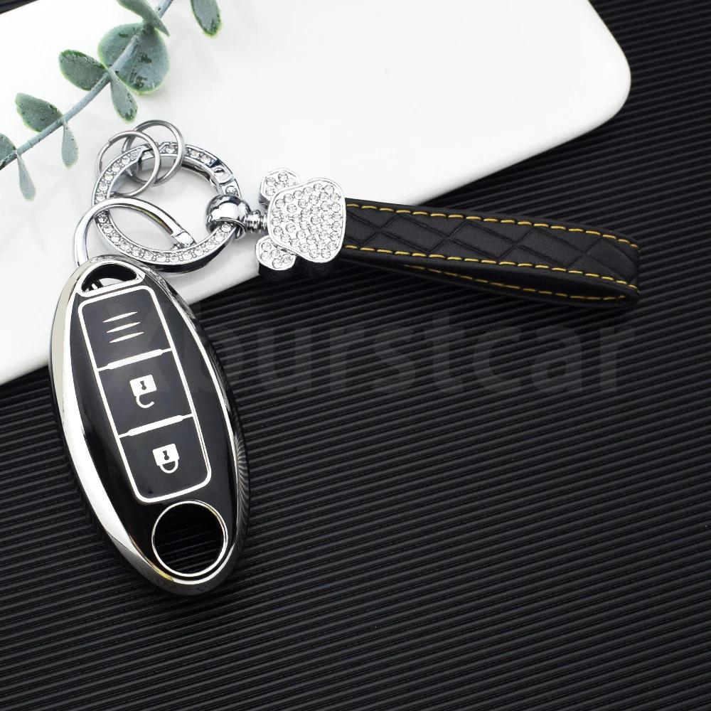 3 Buttons Tpu Fit For Nissan Kicks Altima X-Trail Fuga Navara Leaf Note Sentra Murano Tiida Qashqai J11 J10 Micra Auto Key Fob Cover Case