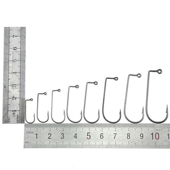 Спортивные аксессуары MUQZI, 100 шт., джиговые крючки из высокоуглеродистой стали, 90 градусов, для рыбалки на открытом воздухе, в море и океане