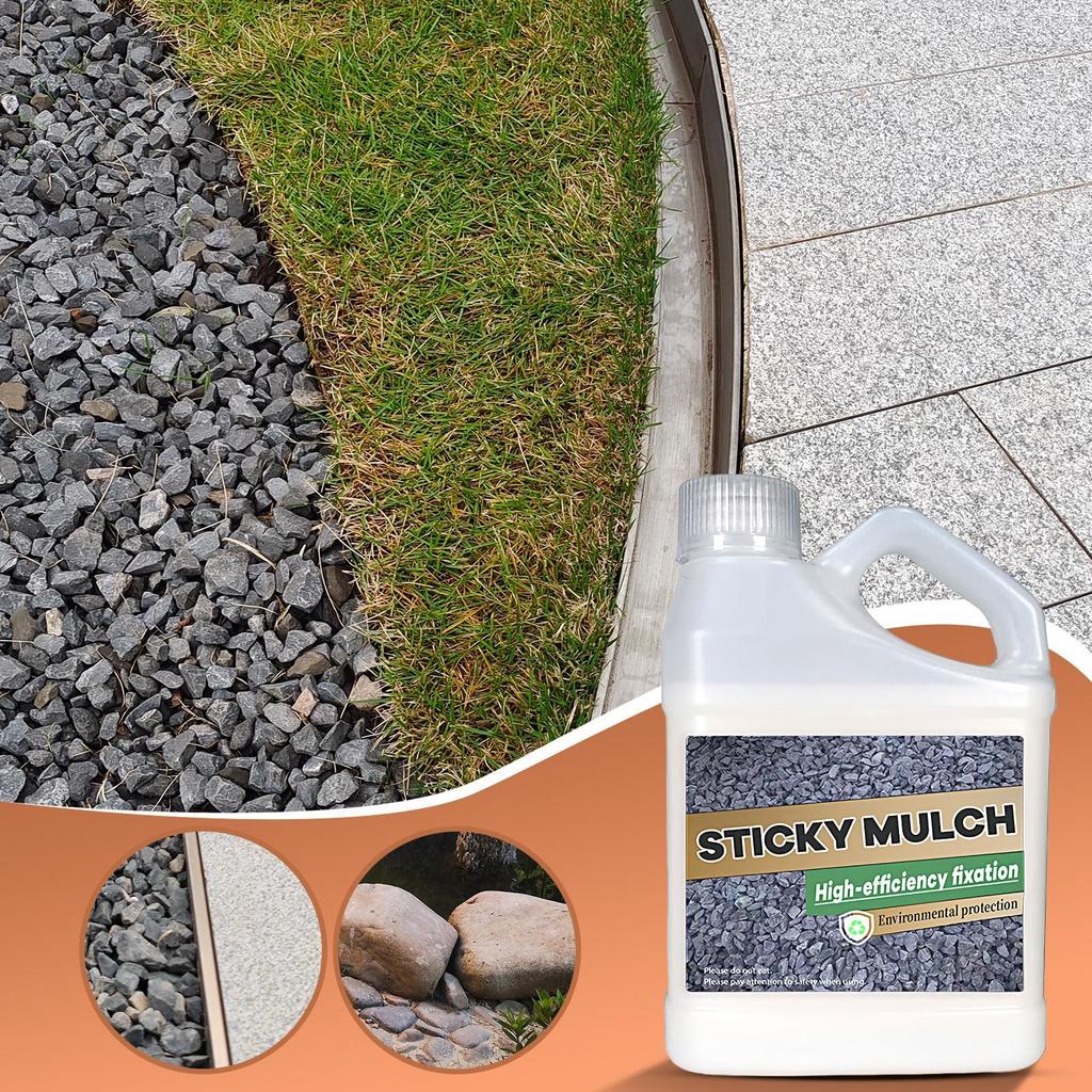 500g Rock Glue Strong Safe Adhesive Binder for Stone Coverage Ground Patios Yards Walkways Driveways Landscaping DIY