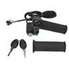 2 PCS Electric Bike Throttle Grip Kit Speed Control Grip with 4 Indicator Lights Cruising Function