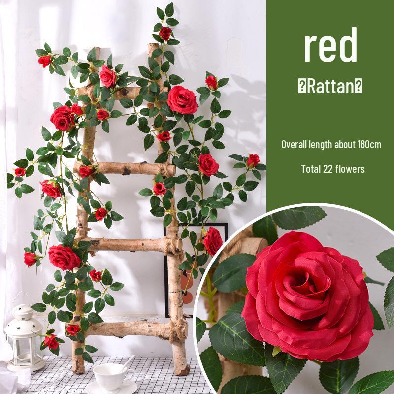 Имитация лозы с цветками розы для украшения стен и ландшафтного дизайна