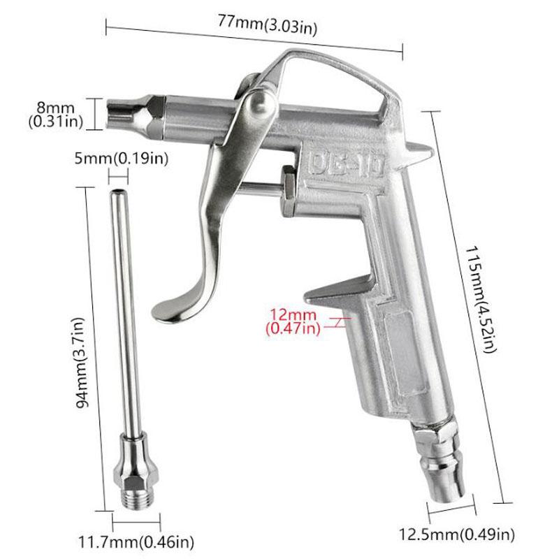 Пневматический пистолет для продувки воздуха в автомобиле Tornado Инструменты для продувки пыли и очистки Воздушный пылесос Аэрограф Распылитель Алюминиевый сплав Автомойка