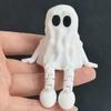 1× Забавная тыква-призрак на Хэллоуин, 3D-печатная игрушка, подвижные суставы, мультяшная фигурка на стол, жуткое украшение для вечеринки, дома, офиса, подарок