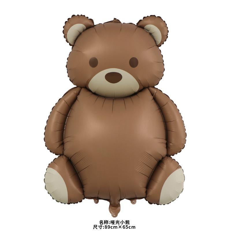 Милый матовый матовый автомобиль, самолет, медведь, радужный алюминиевый фольгированный шар, украшение для детского дня рождения и первого дня рождения