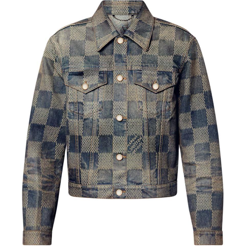 LOUIS VUITTON Damier Washed Denim Jacket 1AFWW8