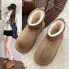 Fashion Women Snow Boots Platform Fur Warm Flats Suede Cotton Shoes Trend Winter Outdoor Casual Brand Flats Cozy Sleeve Platform Shoes