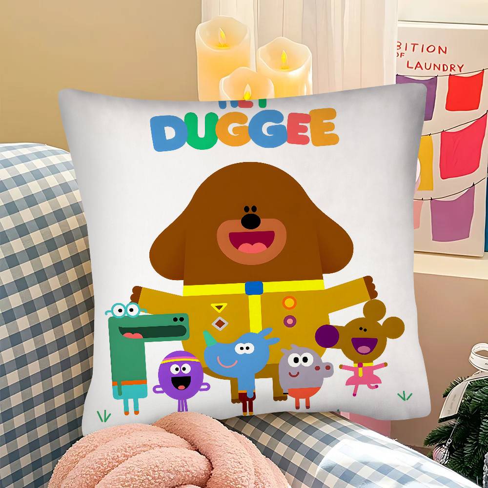 pc Popular HHey DDuggee Animation Pillow Case Fashion Square Pillowcase Bedroom Sofa Room Ins Decoration Leisure