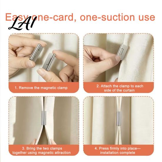Blackout Curtain Magnets for Closure Detachable Metal Magnets Magnetic Shower Liner Clips