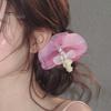 Artificial Moth Orchids Hair Clip Bohemia Hawaiian Faux Pearl Simulated Flower Duckbilled Clamp Hairpin Hair Barrette Women Hair Accessories Headwear