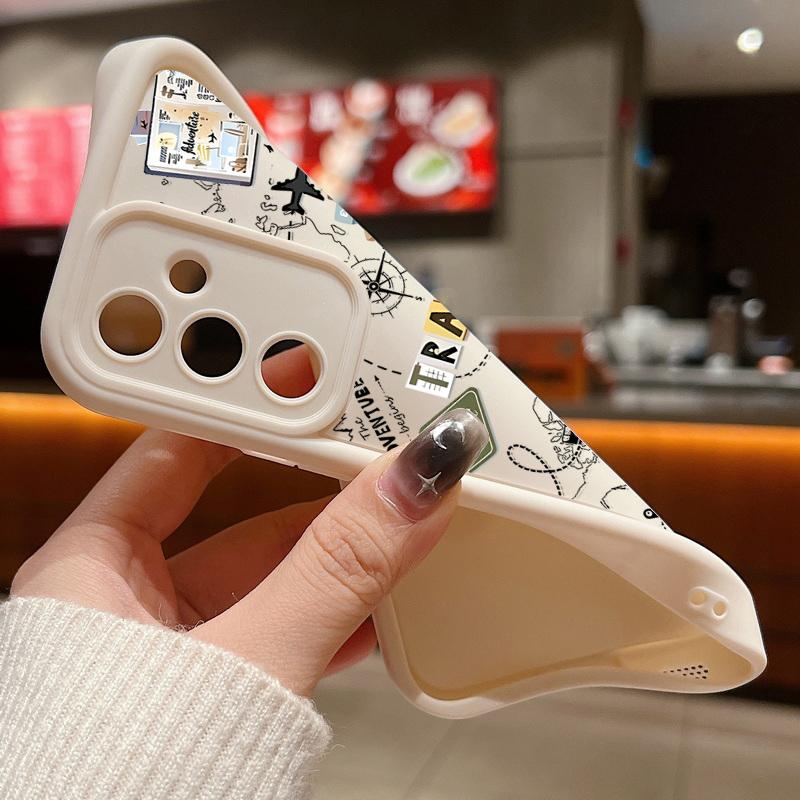 Чехол с рисунком карты путешествий для Samsung Galaxy A17 A56 A36 A26 A55 A16 A15 A14 A54 5G S25 FE S25 Edge S24 S22 S23 Ultra