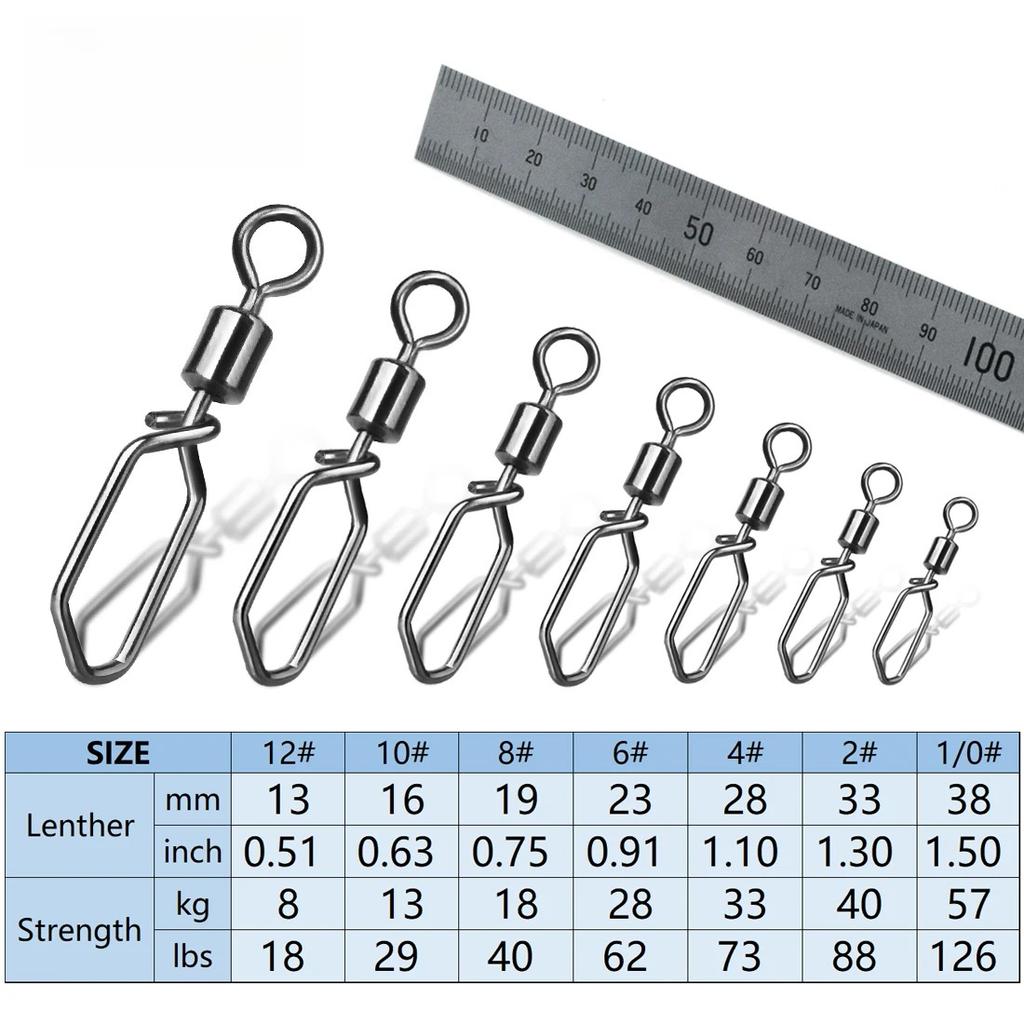 Рыболовные вертлюжки с застежкой 25~60 шт. из нержавеющей стали рыболовный вращающийся бочкообразный вертлюг замок-клип коннектор для рыболовной приманки морская вода