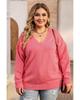 Drop Shoulder V Neck Sweater